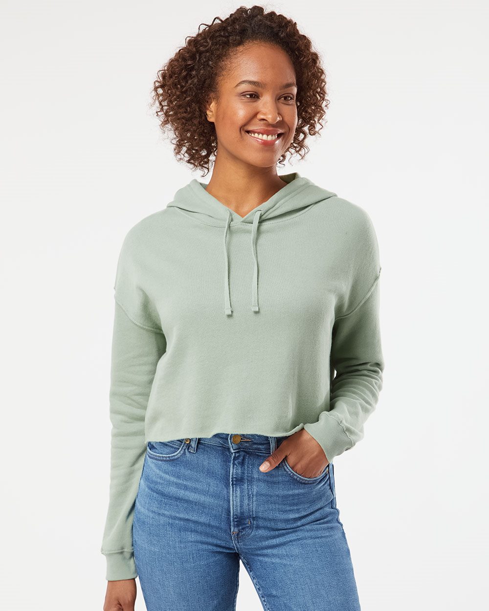 Independent Trading Co. AFX64CRP Women’s Lightweight Crop Hooded Sweatshirt
