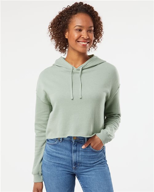 Independent Trading Co. AFX64CRP Women’s Lightweight Crop Hooded Sweatshirt
