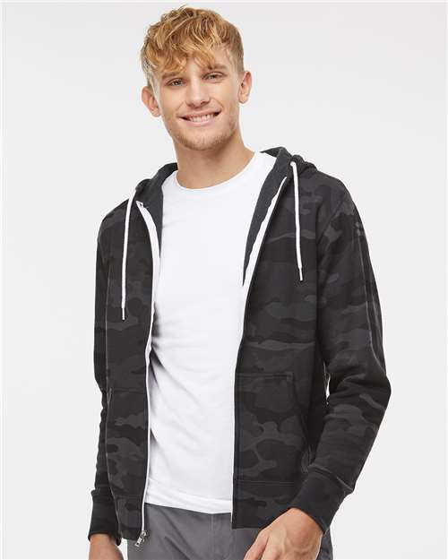 Independent Trading Co. AFX90UNZ Unisex Lightweight Full-Zip Hooded Sweatshirt