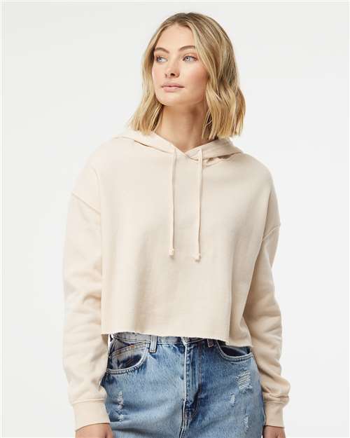 Independent Trading Co. AFX64CRP Women’s Lightweight Crop Hooded Sweatshirt