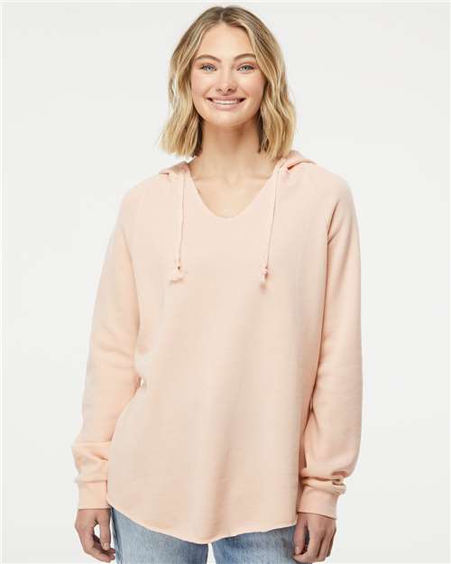 Independent Trading Co. PRM2500 Women’s Lightweight California Wave Wash Hooded Sweatshirt