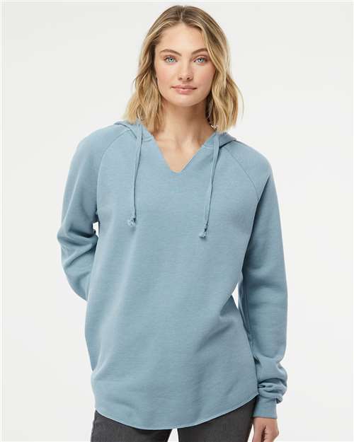 Independent Trading Co. PRM2500 Women’s Lightweight California Wave Wash Hooded Sweatshirt