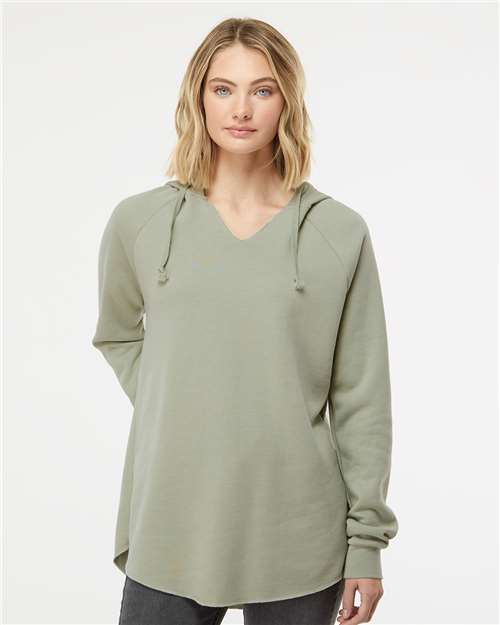 Independent Trading Co. PRM2500 Women’s Lightweight California Wave Wash Hooded Sweatshirt
