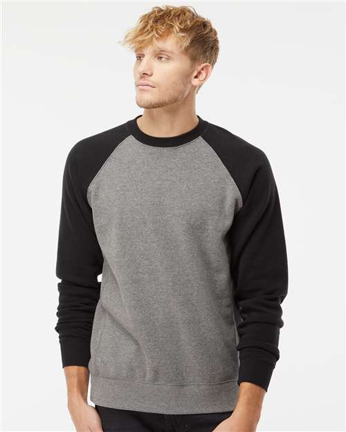 Independent Trading Co. PRM30SBC Unisex Special Blend Raglan Crewneck Sweatshirt