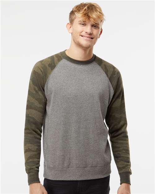 Independent Trading Co. PRM30SBC Unisex Special Blend Raglan Crewneck Sweatshirt