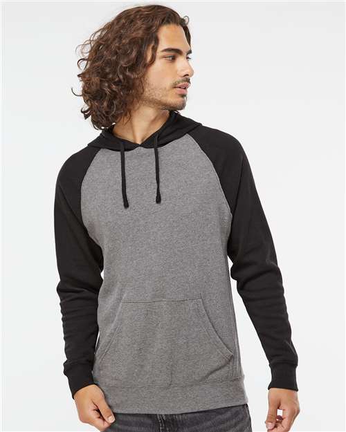 Independent Trading Co. PRM33SBP Unisex Special Blend Raglan Hooded Sweatshirt