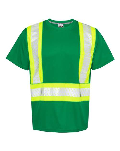Kishigo B200-204 Unisex EV Series® Enhanced Visibility Contrast Pocket T-Shirt