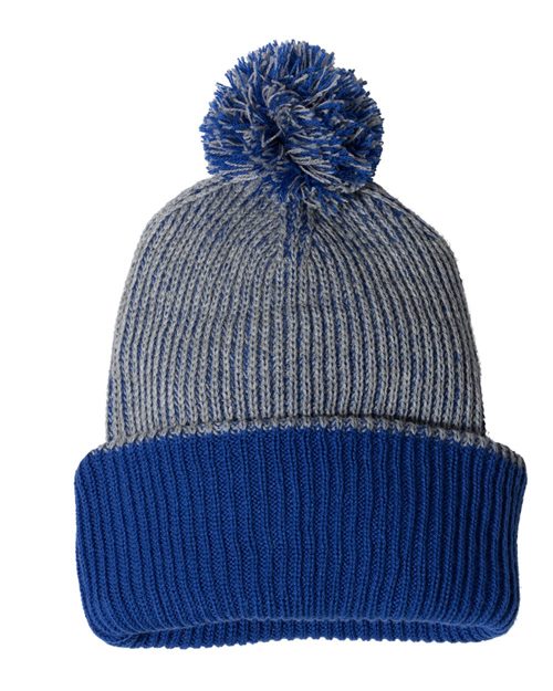 Sportsman - 12" Speckled Pom-Pom Cuffed Beanie - SP70