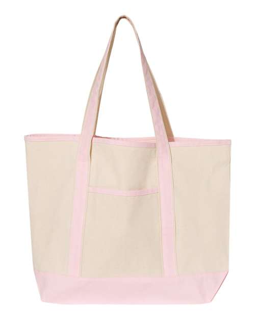 Q-Tees - 34.6L Large Canvas Deluxe Tote - Q1500