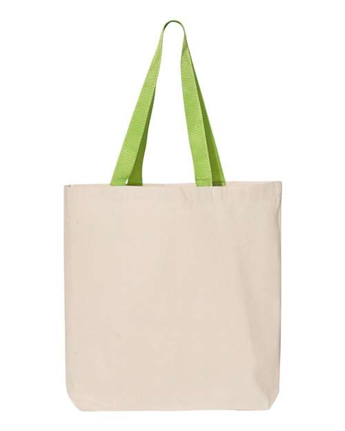 Q-Tees - 11L Canvas Tote with Contrast-Color Handles - Q4400