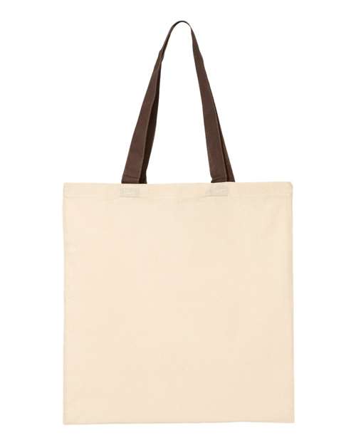 Q-Tees - Economical Tote with Contrast-Color Handles - QTB6000