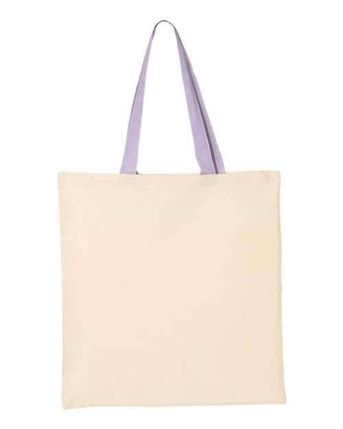 Q-Tees - Economical Tote with Contrast-Color Handles - QTB6000