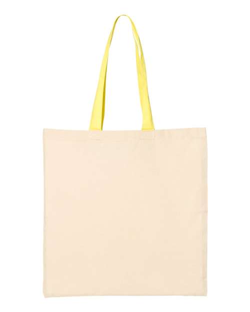 Q-Tees - Economical Tote with Contrast-Color Handles - QTB6000