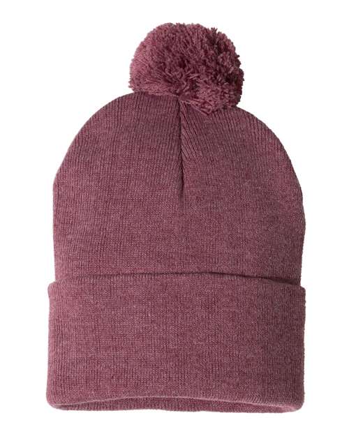 Sportsman SP15 12" Pom-Pom Cuffed Beanie