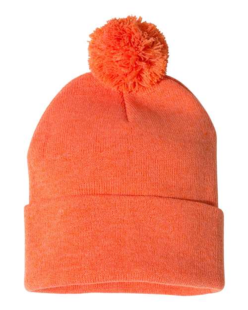 Sportsman SP15 12" Pom-Pom Cuffed Beanie