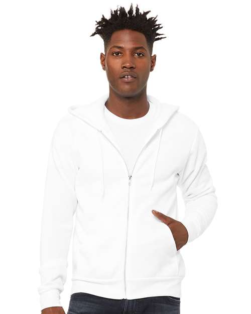 BELLA + CANVAS 3739 Unisex Sponge Fleece Full-Zip Hoodie Sweatshirt