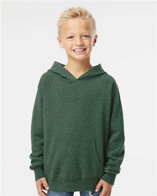 Independent Trading Co. PRM15YSB Youth Lightweight Special Blend Raglan Hooded Sweatshirt
