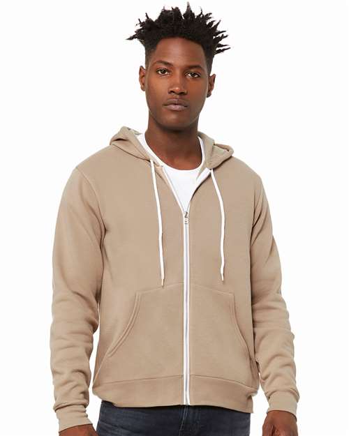 BELLA + CANVAS 3739 Unisex Sponge Fleece Full-Zip Hoodie Sweatshirt