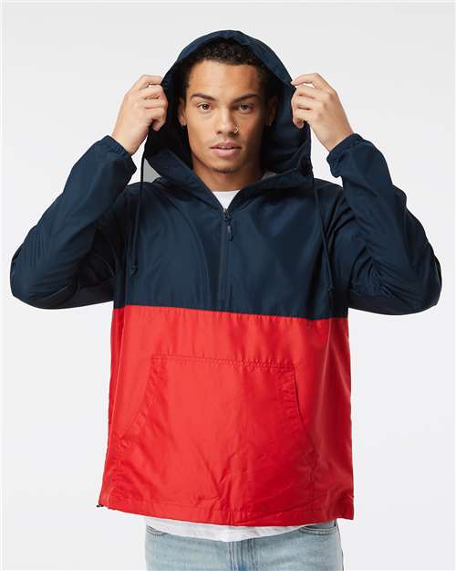 Independent Trading Co. EXP54LWP Unisex Lightweight Quarter-Zip Windbreaker Pullover Jacket