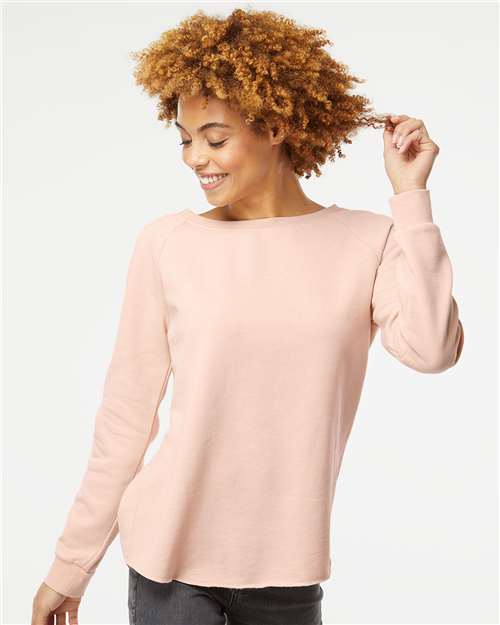 Independent Trading Co. PRM2000 Women's California Wave Wash Crewneck Sweatshirt