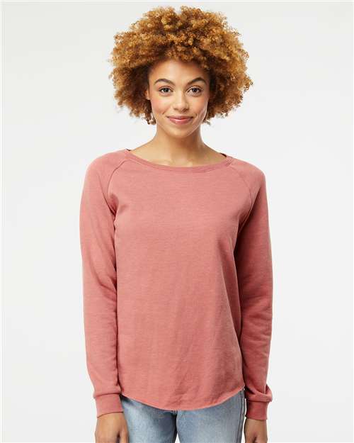 Independent Trading Co. PRM2000 Women's California Wave Wash Crewneck Sweatshirt