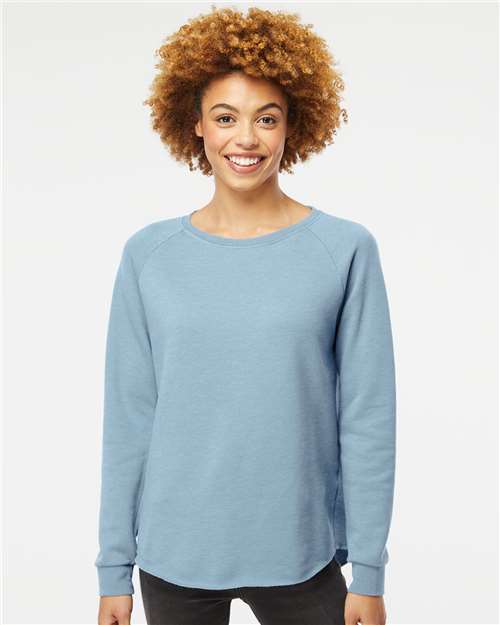 Independent Trading Co. PRM2000 Women's California Wave Wash Crewneck Sweatshirt