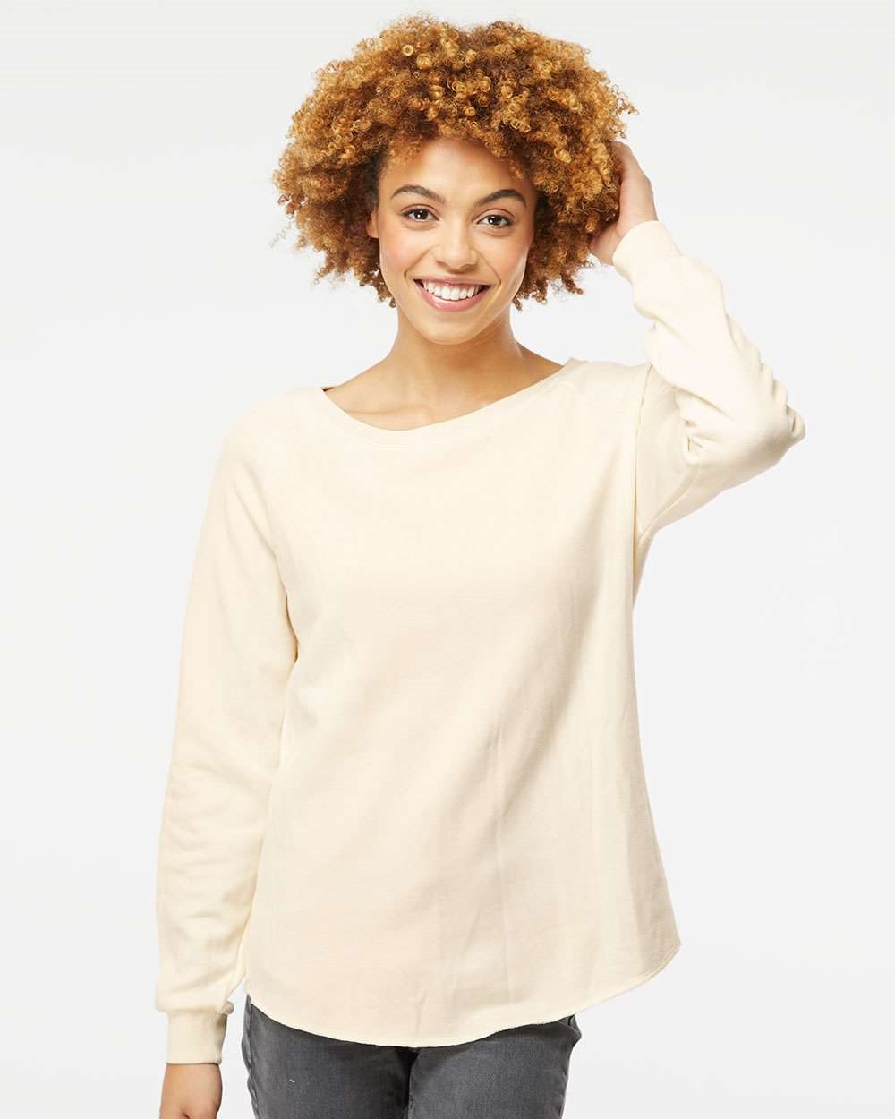 Independent Trading Co. PRM2000 Women's California Wave Wash Crewneck Sweatshirt