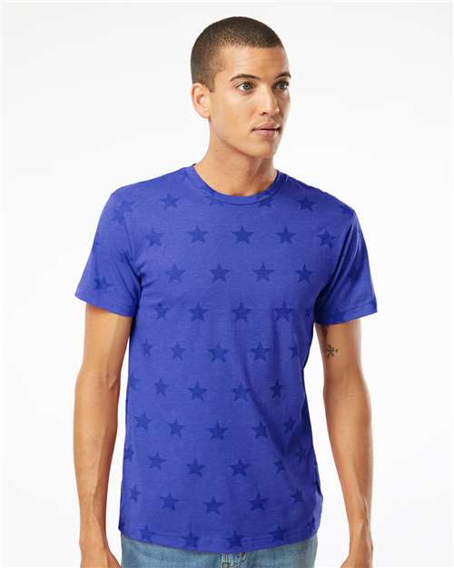 Code Five - Men's Star Print Tee - 3929