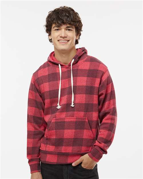 J. America 8871 Men's Triblend Fleece Hooded Sweatshirt