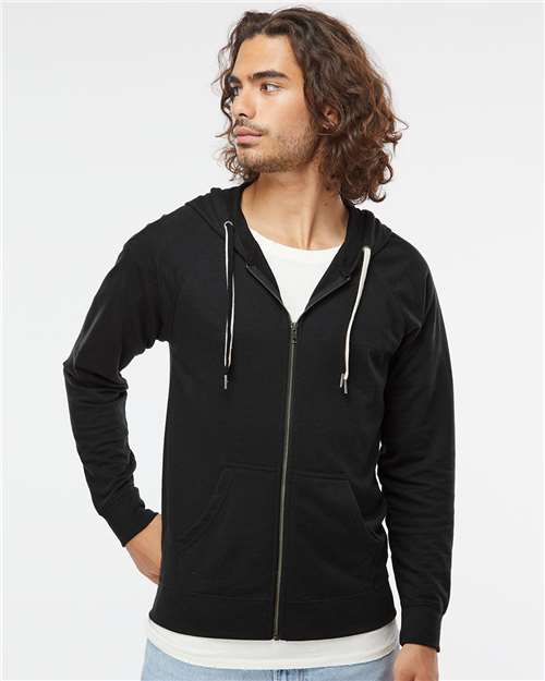 Independent Trading Co. - Unisex Icon Lightweight Loopback Terry Full-Zip Hooded Sweatshirt - SS1000Z