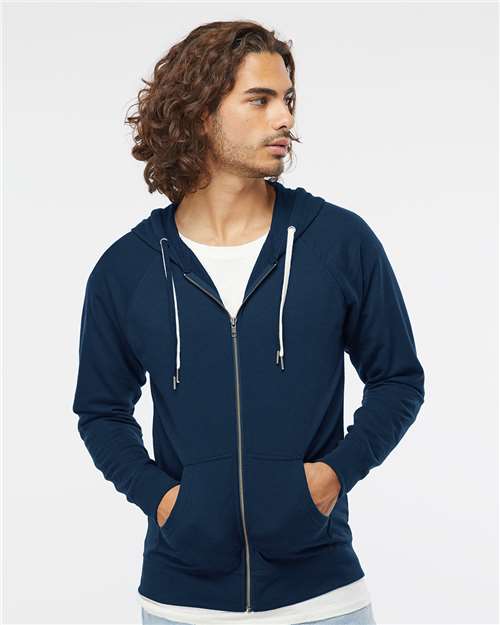 Independent Trading Co. - Unisex Icon Lightweight Loopback Terry Full-Zip Hooded Sweatshirt - SS1000Z