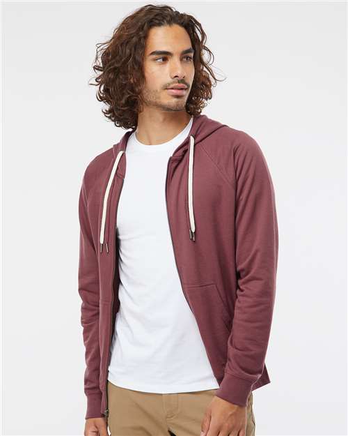 Independent Trading Co. - Unisex Icon Lightweight Loopback Terry Full-Zip Hooded Sweatshirt - SS1000Z