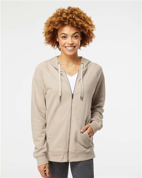 Independent Trading Co. - Unisex Icon Lightweight Loopback Terry Full-Zip Hooded Sweatshirt - SS1000Z