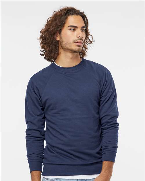 Independent Trading Co. SS1000C Unisex Icon Lightweight Loopback Terry Crewneck Sweatshirt