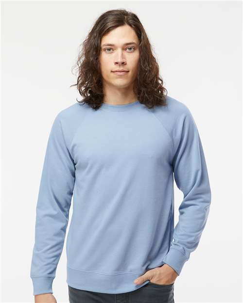 Independent Trading Co. SS1000C Unisex Icon Lightweight Loopback Terry Crewneck Sweatshirt