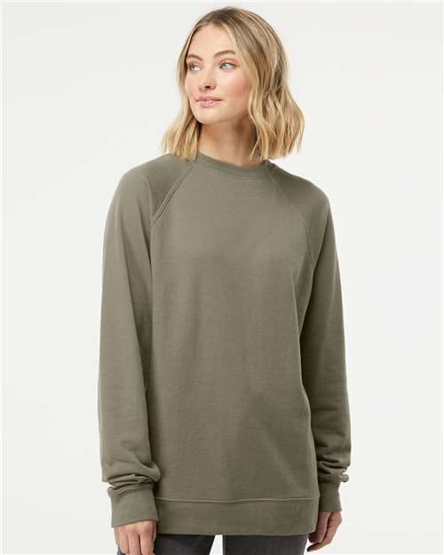 Independent Trading Co. SS1000C Unisex Icon Lightweight Loopback Terry Crewneck Sweatshirt
