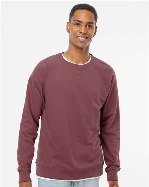 Independent Trading Co. SS1000C Unisex Icon Lightweight Loopback Terry Crewneck Sweatshirt