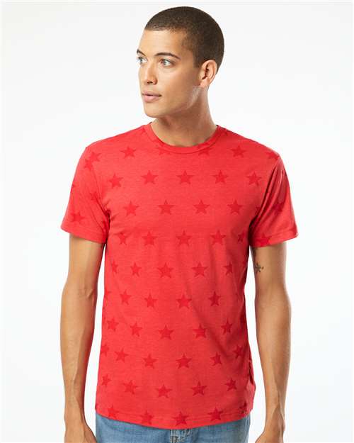 Code Five - Men's Star Print Tee - 3929