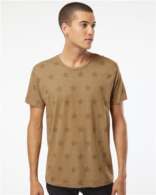 Code Five - Men's Star Print Tee - 3929