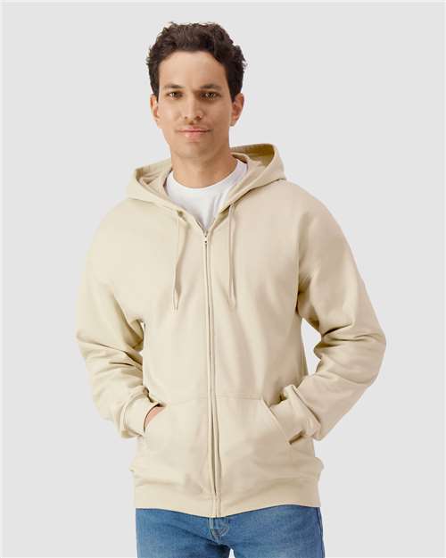 Gildan SF600 Unisex Softstyle® Midweight Full-Zip Hooded Sweatshirt