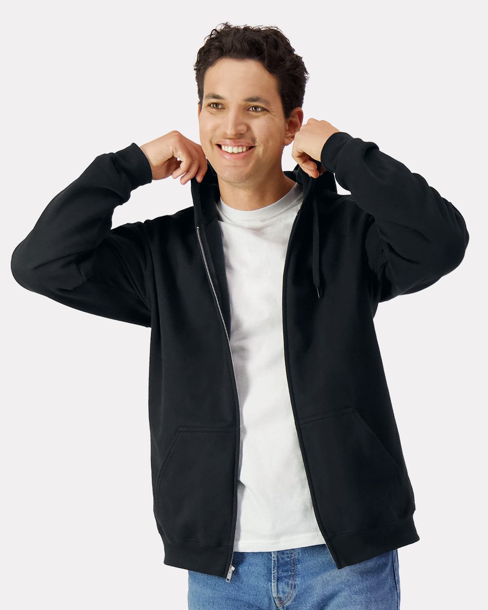 Gildan SF600 Unisex Softstyle® Midweight Full-Zip Hooded Sweatshirt