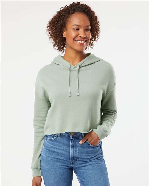 Independent Trading Co. AFX64CRP Women’s Lightweight Crop Hooded Sweatshirt