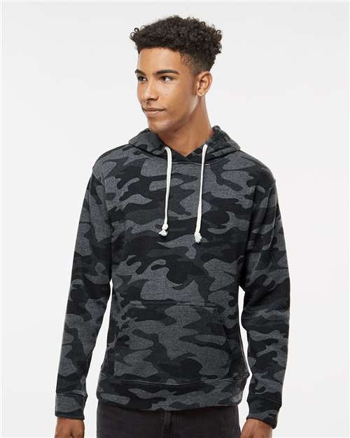 J. America 8871 Men's Triblend Fleece Hooded Sweatshirt
