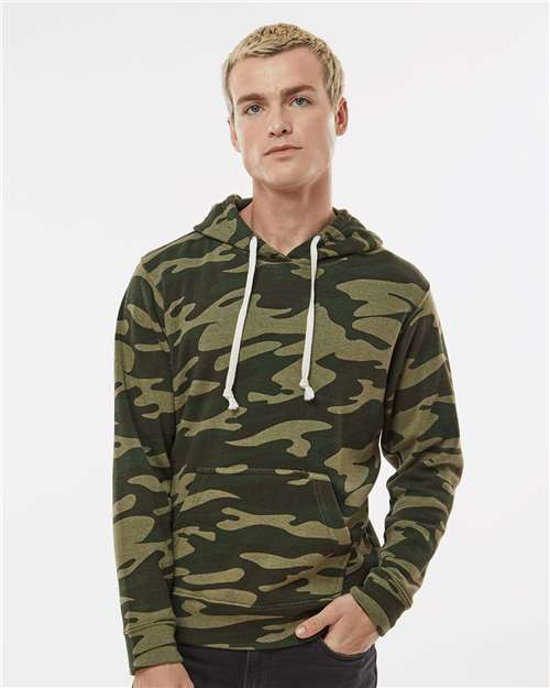 J. America 8871 Men's Triblend Fleece Hooded Sweatshirt