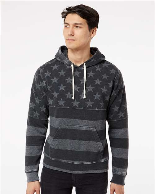J. America 8871 Men's Triblend Fleece Hooded Sweatshirt