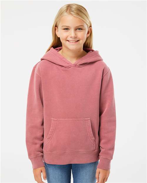 Independent Trading Co. - Youth Midweight Pigment-Dyed Hooded Sweatshirt - PRM1500Y