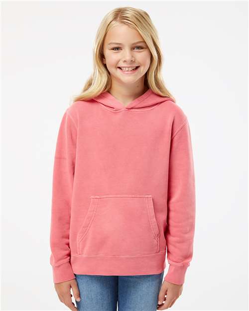 Independent Trading Co. PRM1500Y Youth Midweight Pigment-Dyed Hooded Sweatshirt