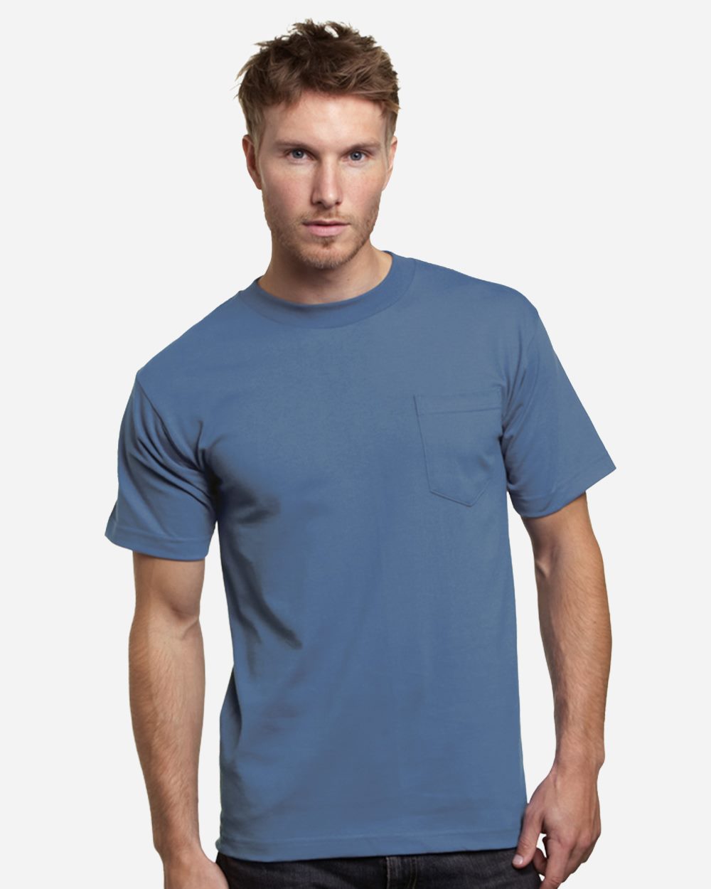Bayside 7100 Unisex USA-Made Pocket T-Shirt