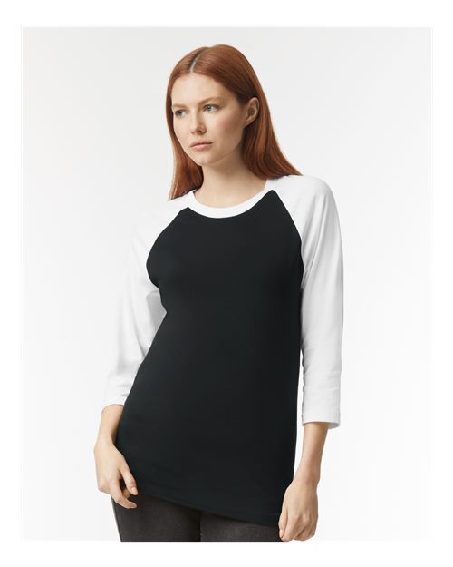 American Apparel - Unisex CVC Three-Quarter Sleeve Tee - 2003CVC