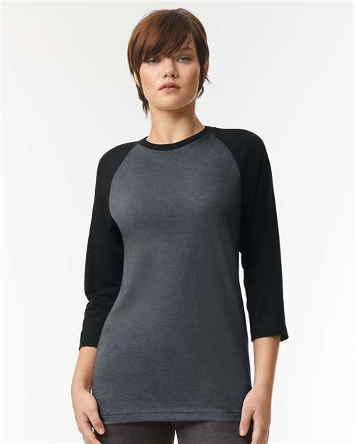 American Apparel - Unisex CVC Three-Quarter Sleeve Tee - 2003CVC